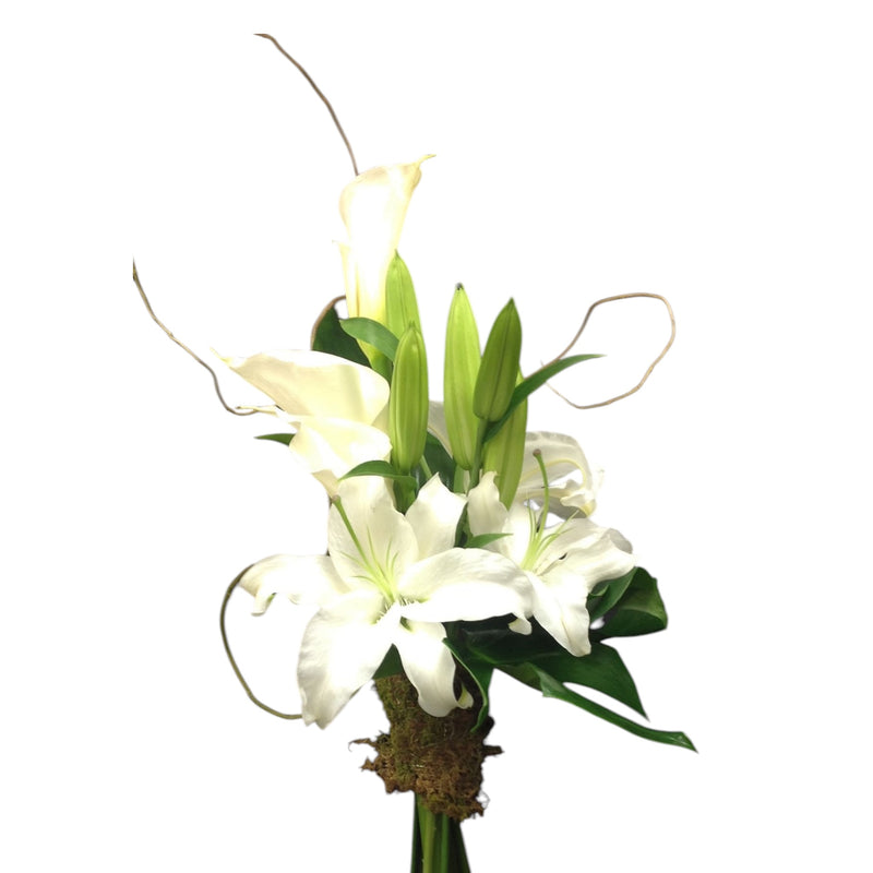 Mazzo di fiori lutto bianco