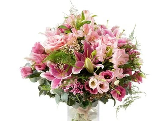 Bouquet primaverile tutto rosa