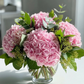 Bouquet estivo di ortensie rosa