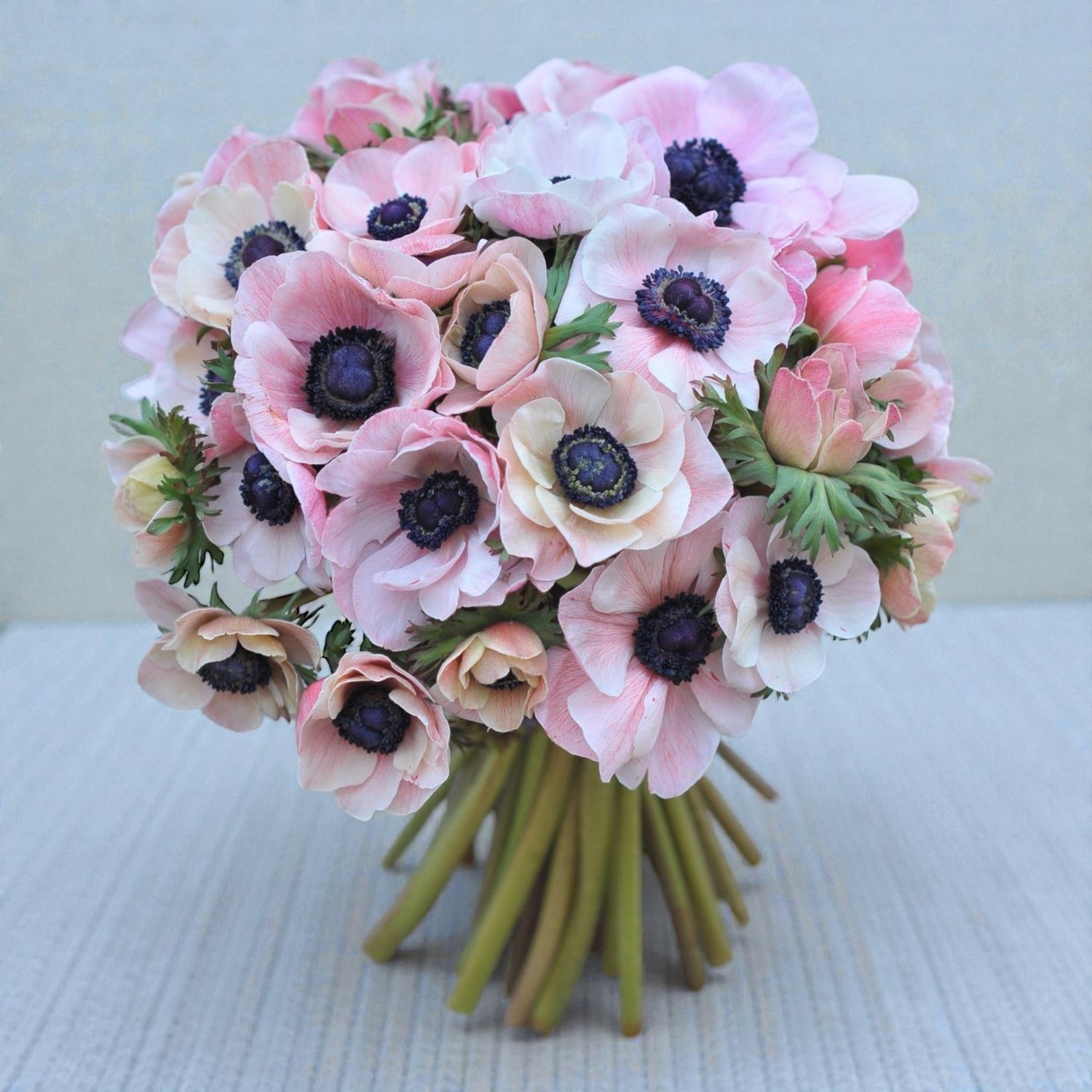 Bouquet con anemoni rosa