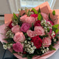Bouquet primaverile di rose inglesi mix