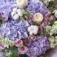 Bouquet con ortensie lavanda