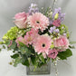 Bouquet estivo con vaso