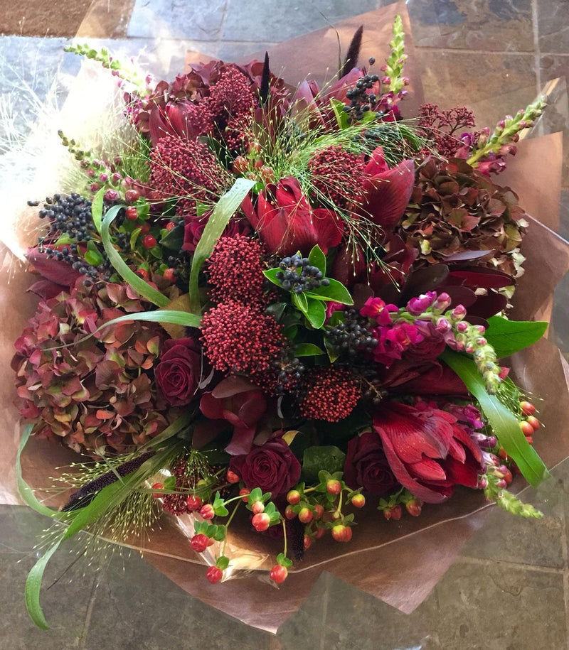 Bouquet Natale con ortensie