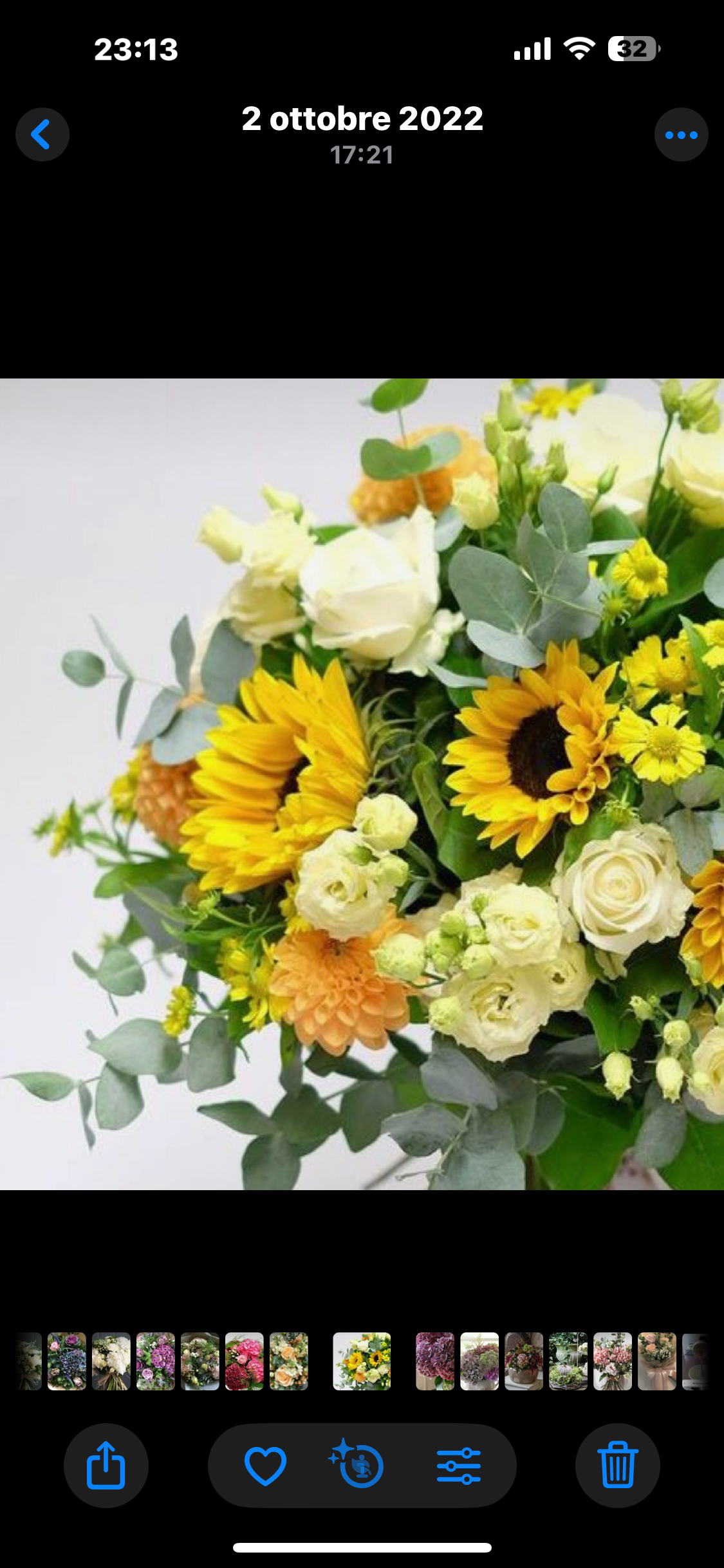 Bouquet di stagione con girasoli