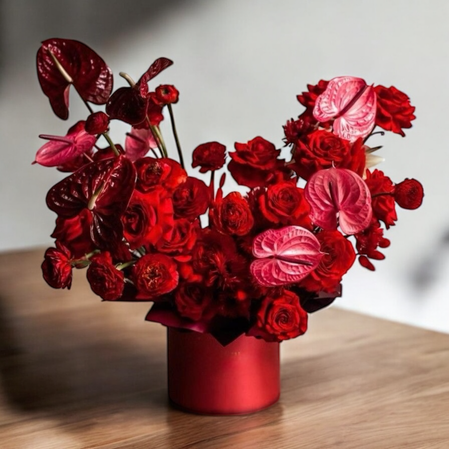 Scatola di fiori San Valentino