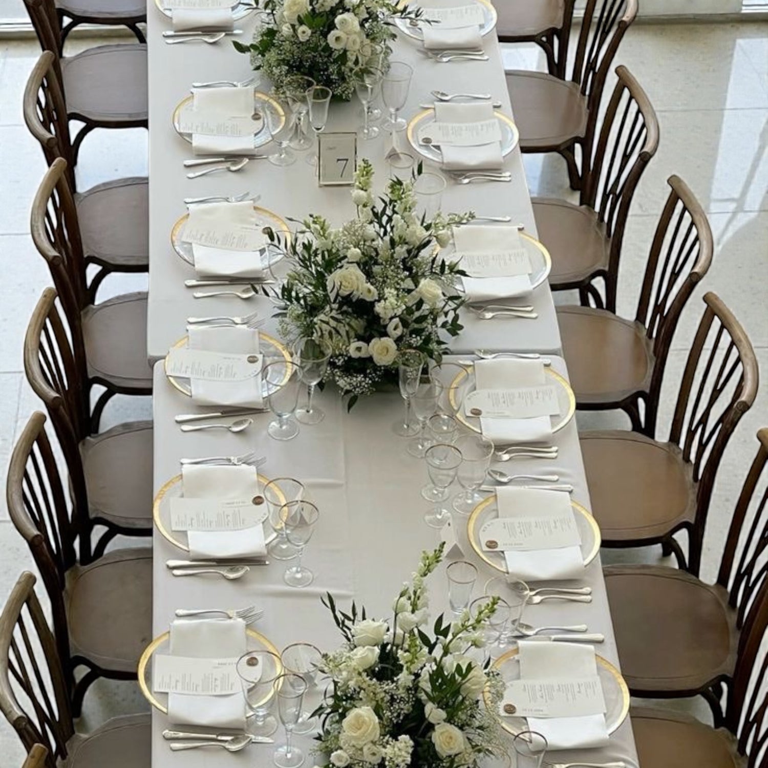 Centrotavola matrimonio bianco