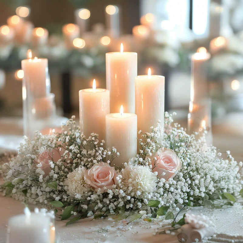 Centrotavola matrimonio con candele