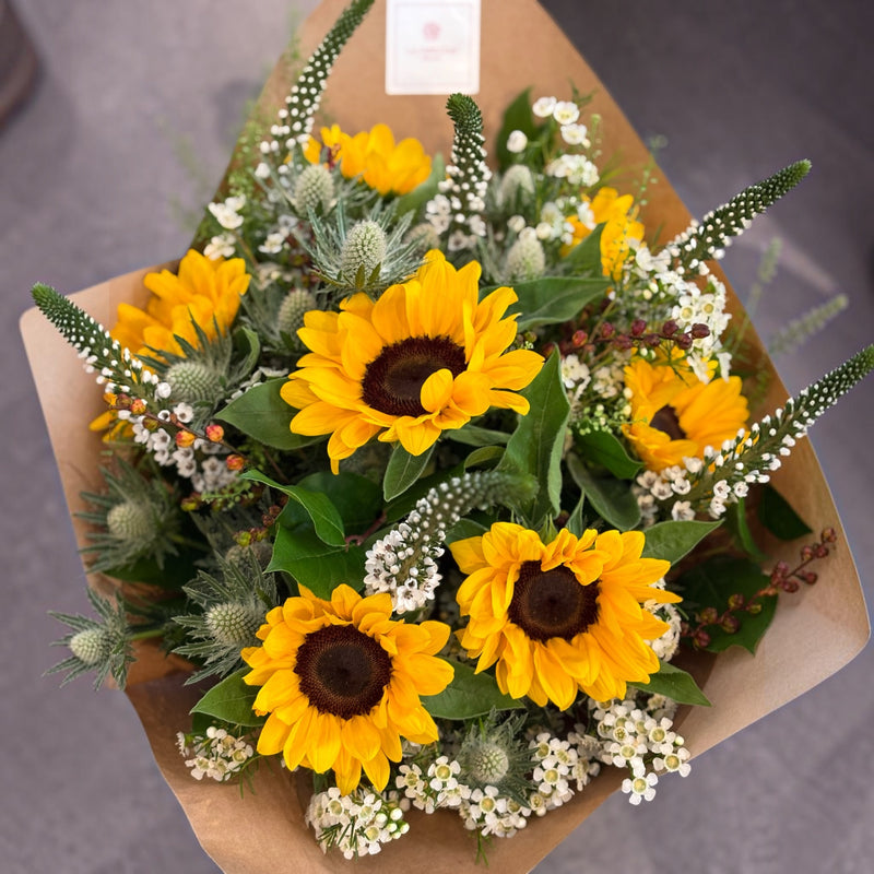 Bouquet con girasoli