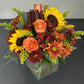 Bouquet fiori autunno con vaso