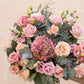 Bouquet di ortensie, rose, lisianthus, eucalipto per la Festa della Mamma