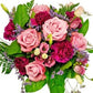 Bouquet Festa della Mamma con peonie, rose, lisianthus e verde decorativo