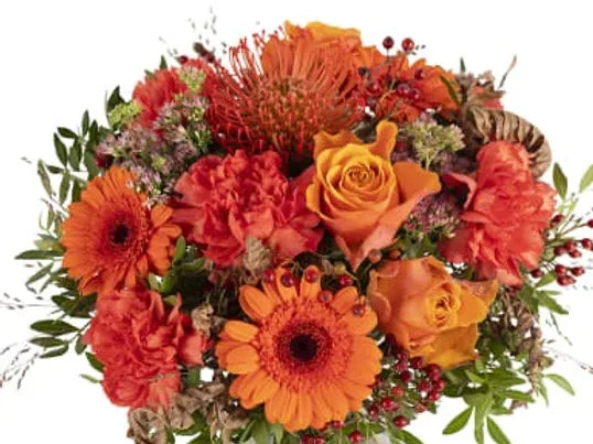 Bouquet autunnale nei colori arancio